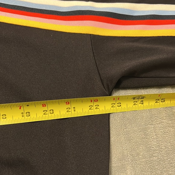 Express Cropped Track Jacket with Rainbow Sleeves, Sporty, Size M - Picture 6 of 7